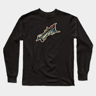 Space Samurai Ship Tattoo Design Long Sleeve T-Shirt